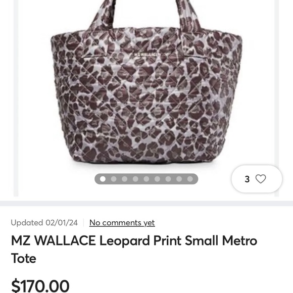 MZ Wallace Medium Metro Tote Animal Print Leopard - Picture 1 of 6